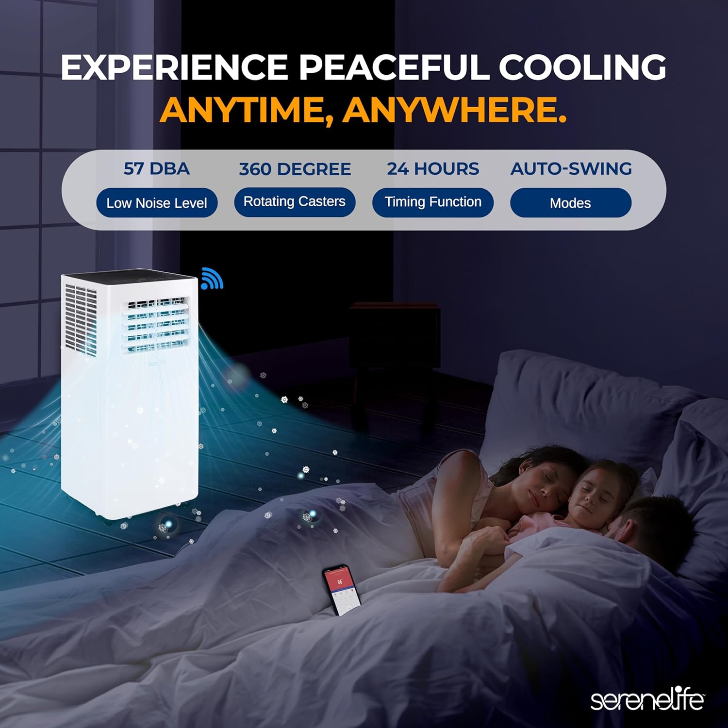 Portable Air Conditioner 10000 BTU with Dehumidifier, WiFi App Control, Remote, Window Kit